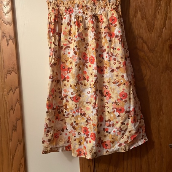 CARTERS UEC Girls size 7 fall floral maxi dress orange white print smocked top - Picture 4 of 11